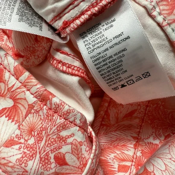 Tommy Bahama Boracay Beach High Rise Ankle Jeans Womens Sz 14 Floral Tropical - Picture 7 of 9